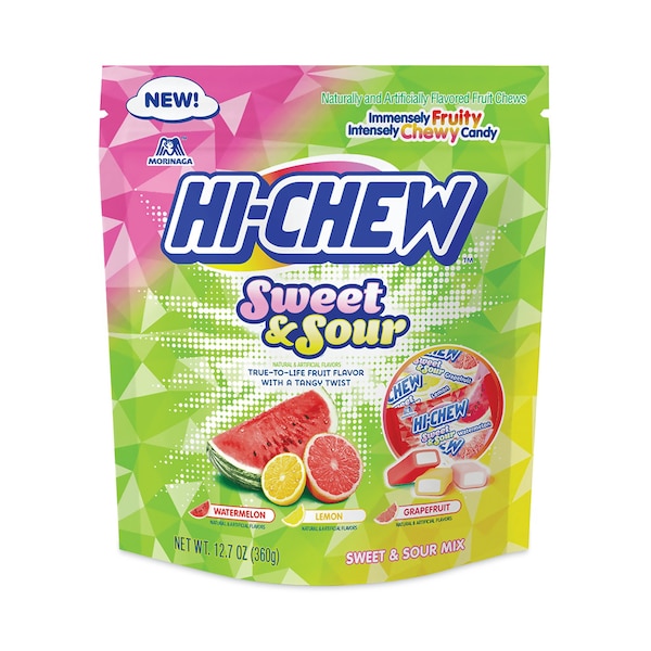 Hi-Chew Fruit Chews, dulces y agrios, 127 oz, paquete de 3, 3 paquetes - 41130