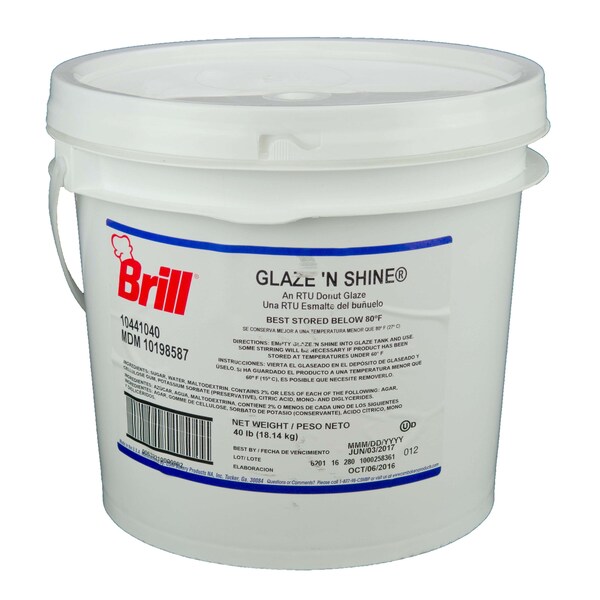 Esmalte para alimentos Brill Brill Glaze 'N Shine de 40 libras - 10198587