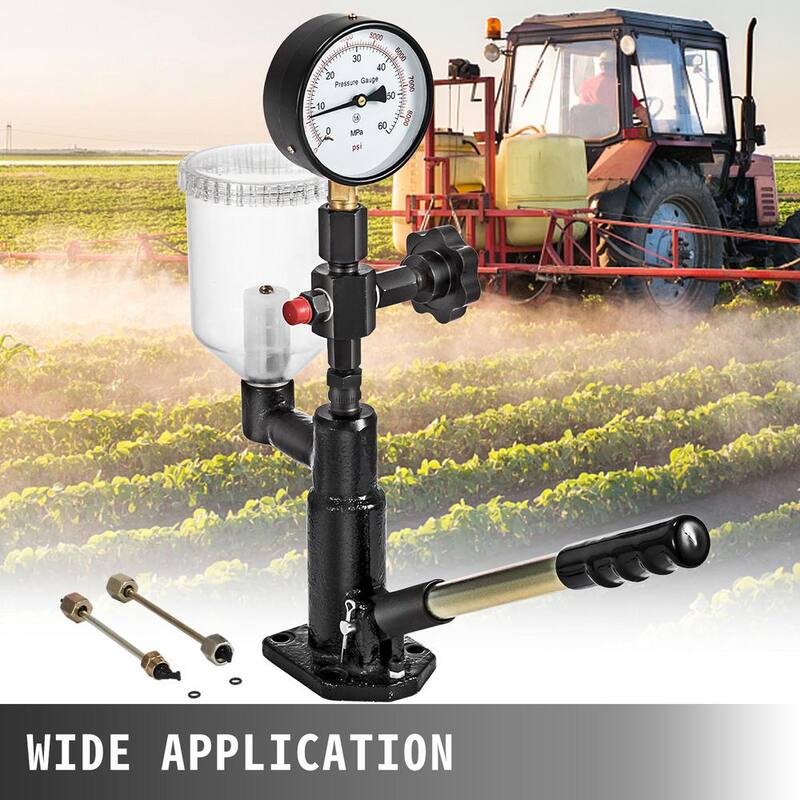 VEVOR Diesel Fuel Injector Tester 400Bar 6000PSI Diesel Injector Nozzle Tester with Dual Scale Gauge to Adjust Nozzle Pressure - CYJPYZJYQ00000001V0