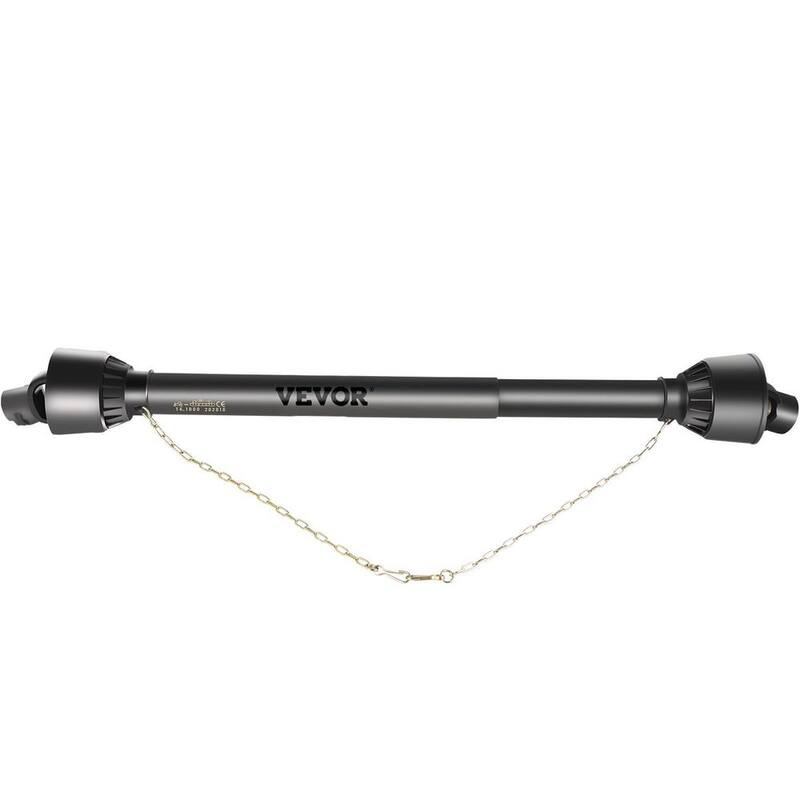 VEVOR PTO Drive Shaft 1-3/8 in. PTO Driveline Shaft 6 Spline End Round End 39 in. to 55 in. for Bush Hog Series 4 Tractor - CDZT4B10004055001V0