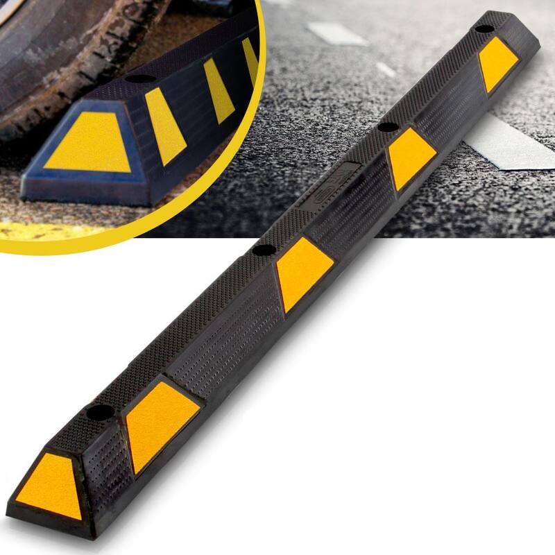 Pyle PCRSTP14 72" Car/Truck Vehicle Driveway Parking Wheel Stop Block (2 Pack) - 2 x PCRSTP14
