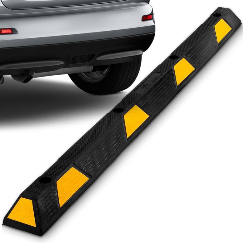 Pyle PCRSTP14 72" Car/Truck Vehicle Driveway Parking Wheel Stop Block (2 Pack) - 2 x PCRSTP14