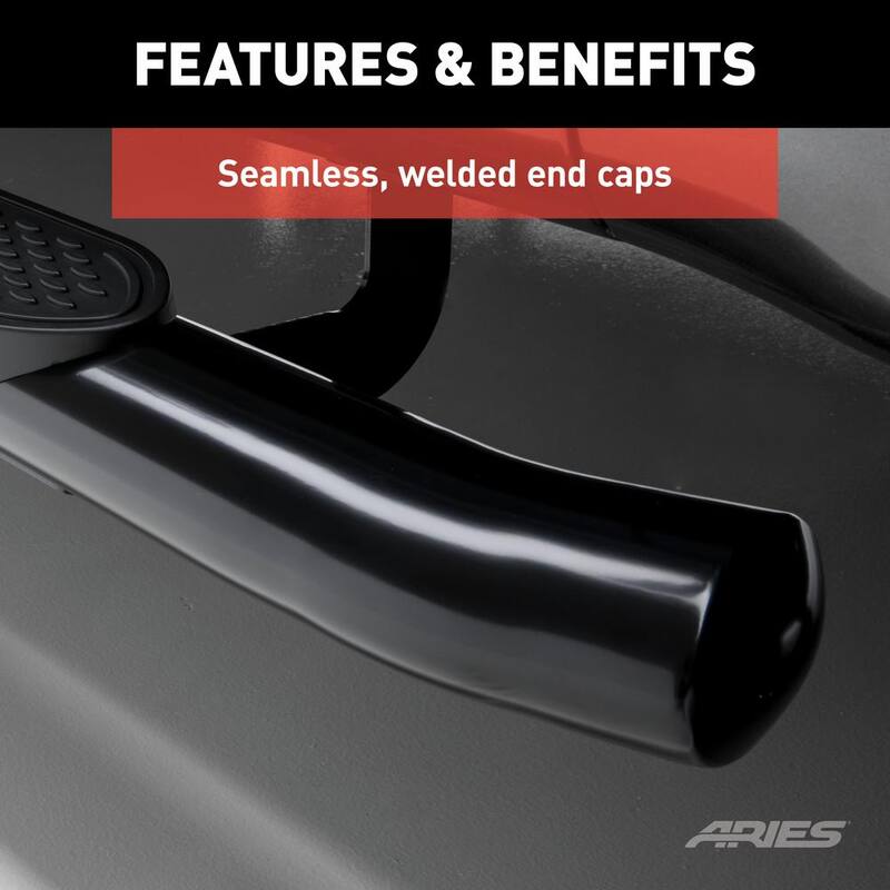 Aries 4-Inch Oval Black Steel Nerf Bars, Select Chevrolet Silverado, GMC Sierra 1500 Extended Cab - S224054