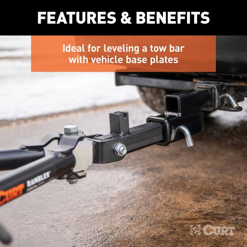 CURT Receiver Hitch Adapter (2 in. Shank 2 in. Drop 7,500 lbs.) - 45797