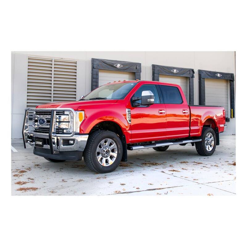 Luverne O-Mega II 108-Inch Silver Aluminum Wheel to Wheel Side Steps, Select Ford F-250, F-350 Super Duty - 583108-571729