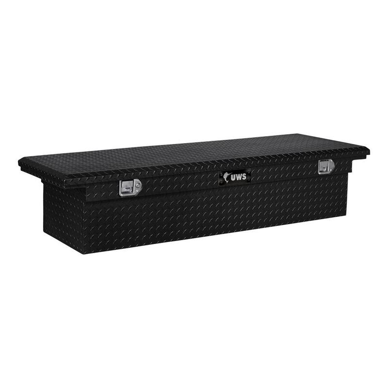 UWS Gloss Black Aluminum 72 in. Truck Tool Box with Low Profile (Heavy Packaging) - EC10592