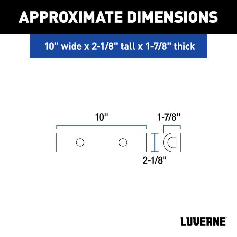 Luverne 10 in. Universal Rubber Bumper Strips (3-Pack) - 2090615-3