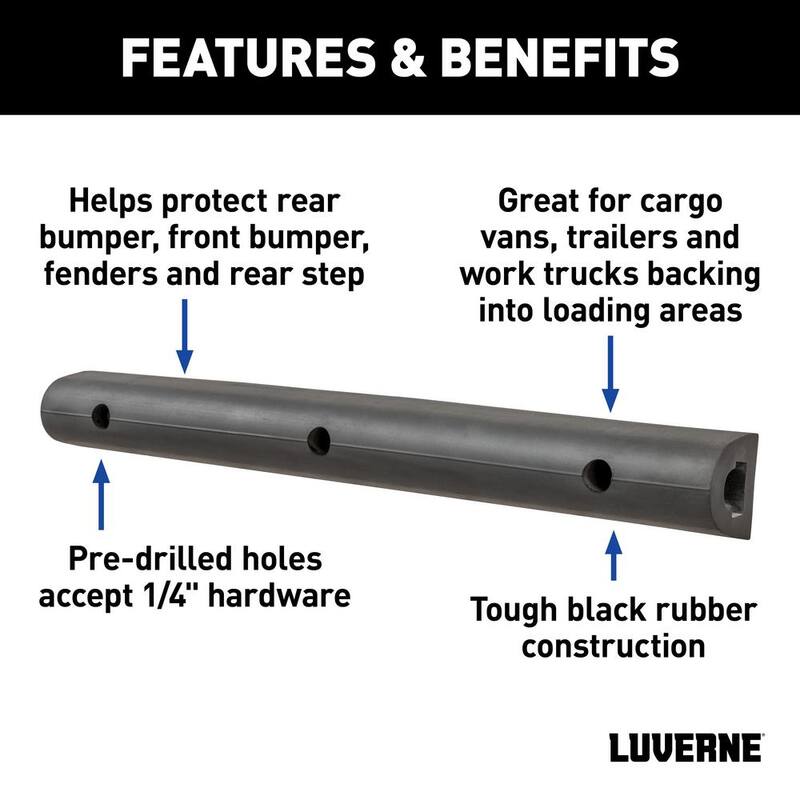 Luverne 20 in. Universal Rubber Bumper Strips (2-Pack) - 2090616-2