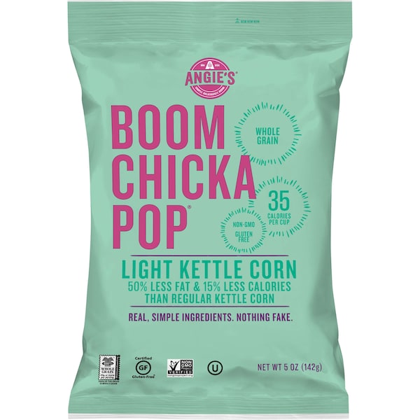 Angies Boomchickapop Palomitas de Maíz estilo Kettle Corn Light 5 oz. Bolsa, Paquete de 12 - 9277300069