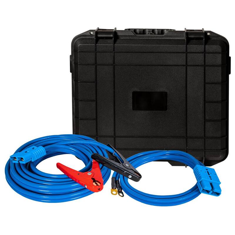 BUYERS PRODUCTS 28 Foot Long Booster Cables with Blue Quick Connect - 600 Amp - 5601026
