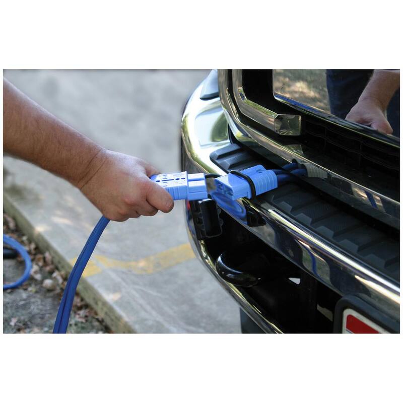 BUYERS PRODUCTS 28 Foot Long Booster Cables with Blue Quick Connect - 600 Amp - 5601026