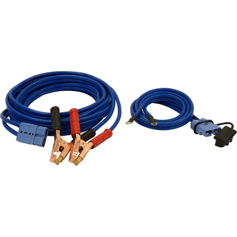 BUYERS PRODUCTS 28 Foot Long Booster Cables with Blue Quick Connect - 600 Amp - 5601026