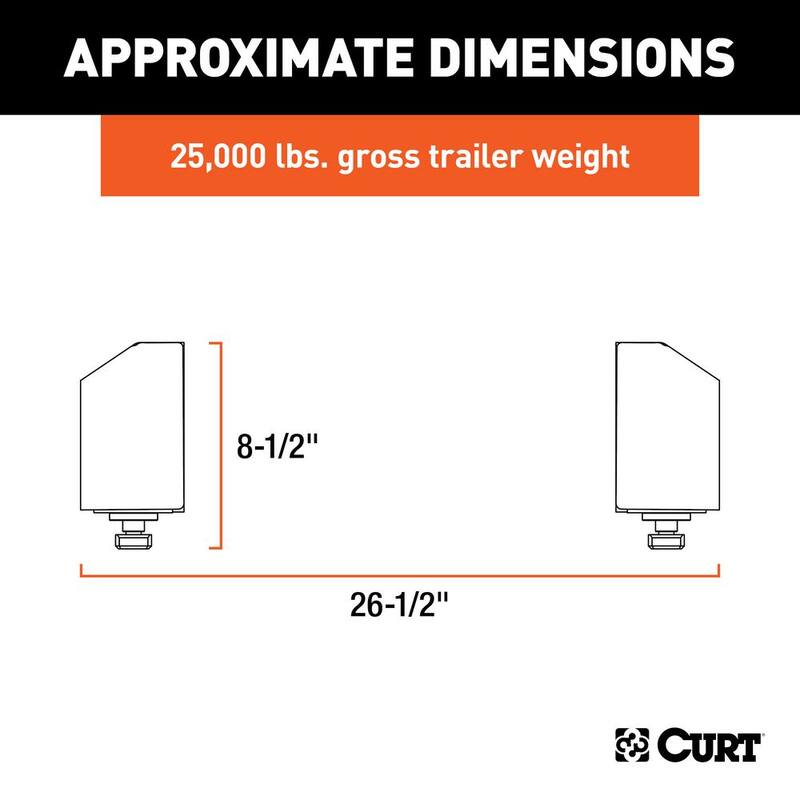 CURT GM Puck System 5th Wheel Legs, 25,000 lbs. Capacity - 16029