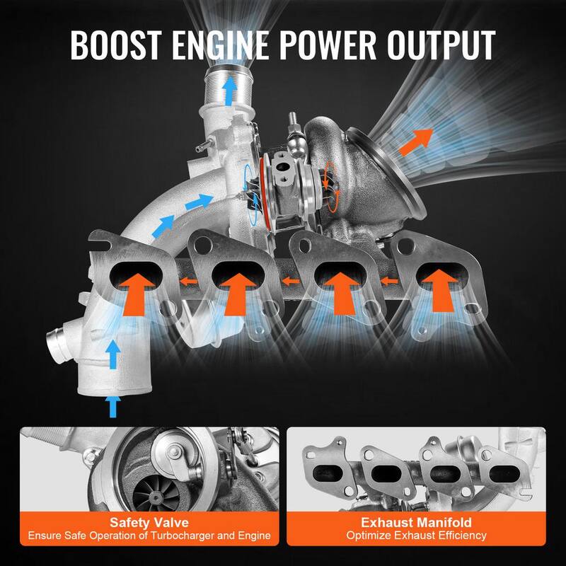 VEVOR Turbo Turbocharger with Gasket Kit,Turbo Charger Replacement for Car Engines,Compatible with Chevy Chevrolet Cruze - WLZYQZJCHEVYRCT2CV0