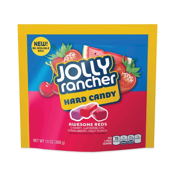Variedad de caramelos duros Jolly Rancher Awesome Reds, sabores surtidos, 13 oz bolsas, paquete de 4, 4PK - 55689