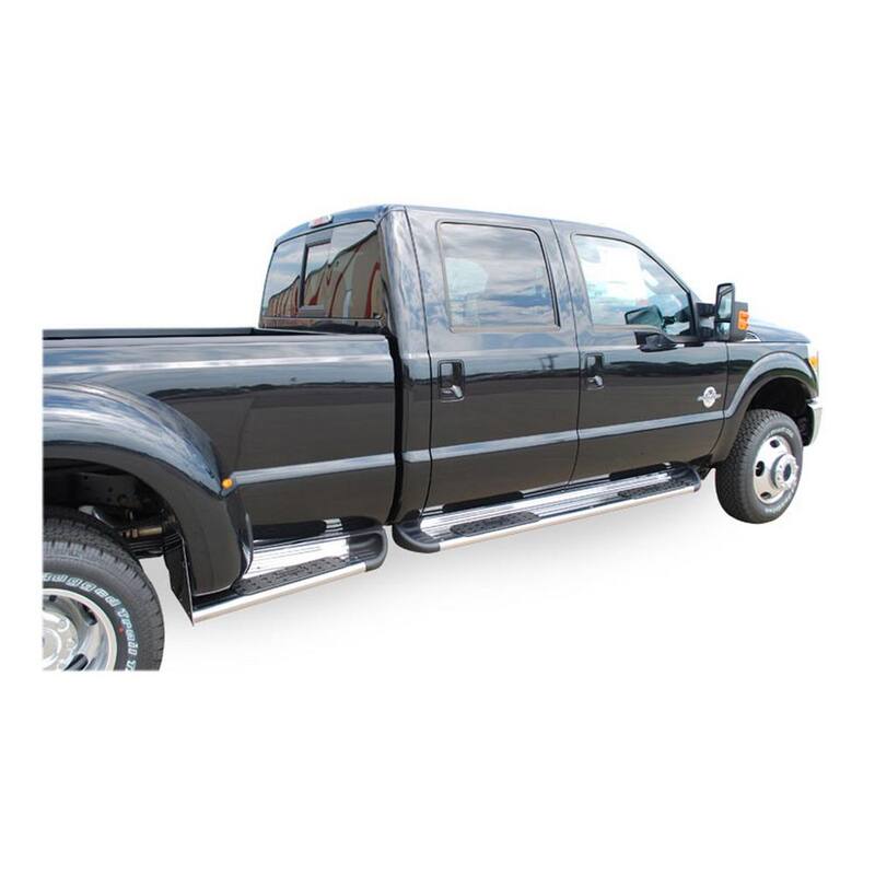Luverne Polished Stainless Steel Side Entry Step Truck Box Extensions, Select Ford F-350, F-450 Super Duty - 480824