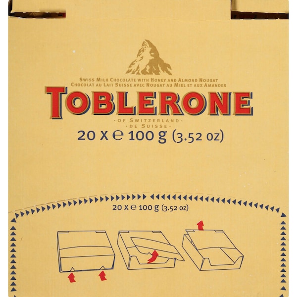 Toblerone 3.52 oz. Barra de Chocolate con Leche Toblerone, PK80 - 543
