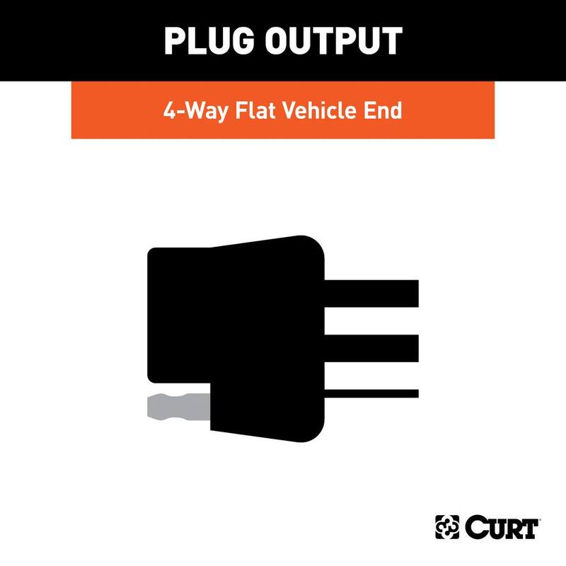 CURT Custom Wiring 4-Way Flat Output Select Hyundai Entourage Kia Sedona Seltos - 56442