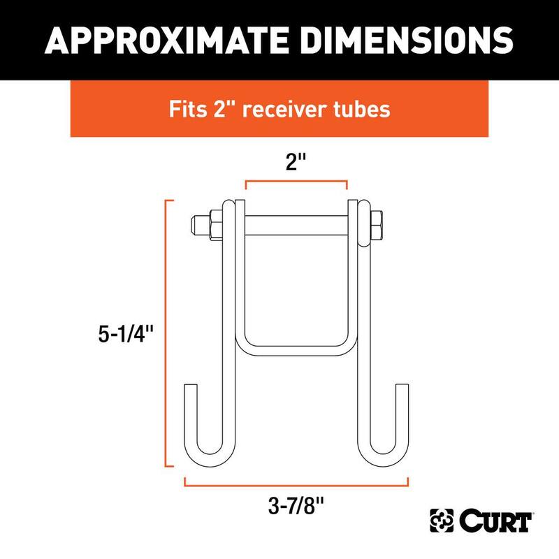 CURT Trailer Safety Chain Holder Bracket (2 in. Shank) - 45806