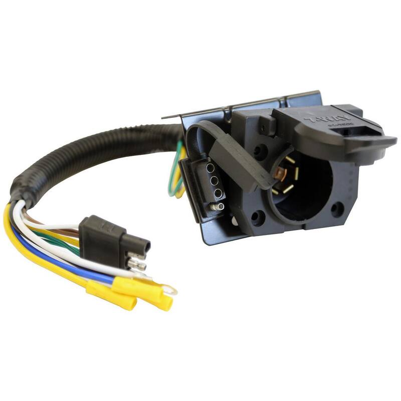 BUYERS PRODUCTS 7-Way Dual-Plug Trailer Connector with 10 in. Prewired Harness - TC1474P