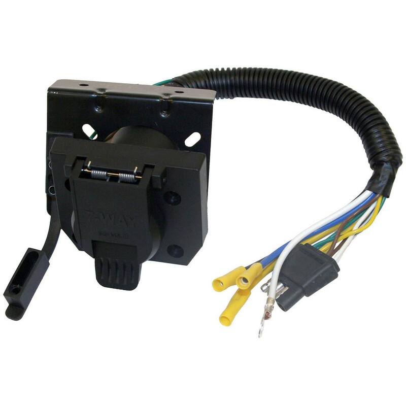 BUYERS PRODUCTS 7-Way Dual-Plug Trailer Connector with 10 in. Prewired Harness - TC1474P