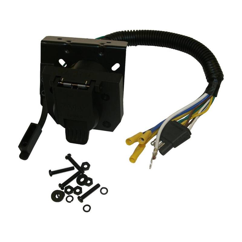 BUYERS PRODUCTS 7-Way Dual-Plug Trailer Connector with 10 in. Prewired Harness - TC1474P