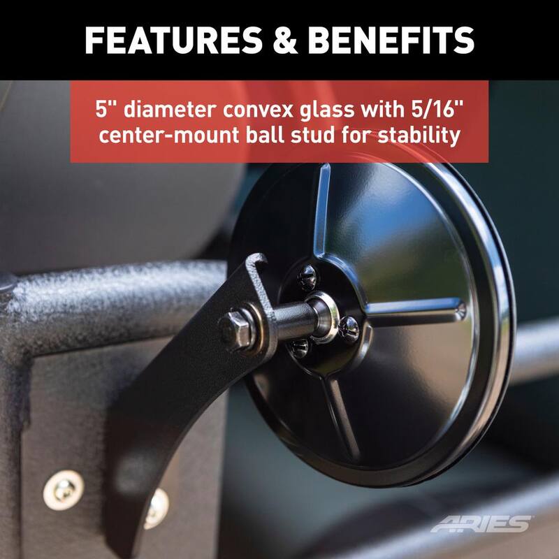 Aries Offroad Jeep Tube Door Mirrors (2-Pack) - 3500300