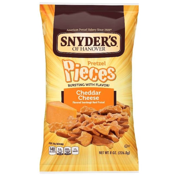 Snyder's Of Hanover Cheddar Cheese Pretzel Pieces 8 oz. Bolsa, Paq. de 6 - 88770