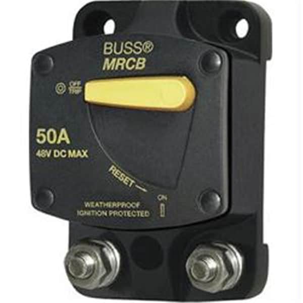 Blue Sea Systems Circuit Breaker, 187 Series, 50A, Not Rated, 5kA at 14V DC - 7139