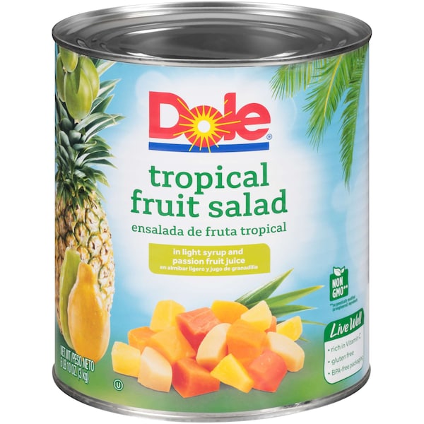 Ensalada de Frutas Tropicales Dole en Almíbar Ligero de 100 oz., PK6 - 09082