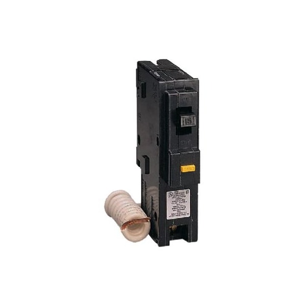 Square D Circuit Breaker, HOM Series, 15A, 1 Pole, 120V AC, 10kA, A Curve - HOM115GFICP