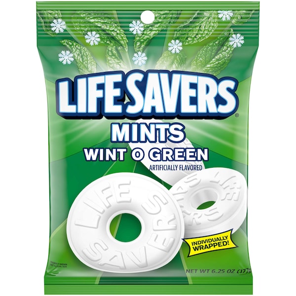 Salva vidas Caramelo Wint-O-Green Life Savers 6.25 oz. Bolsa, PK12 - 267220