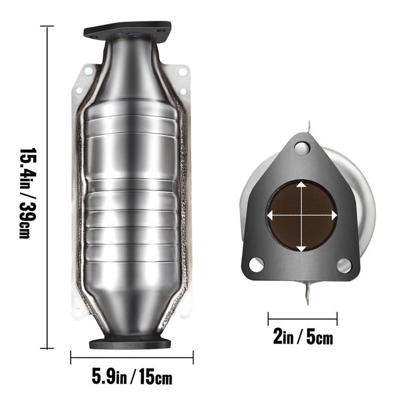 VEVOR Catalytic Converter Direct-Fit Cat Exhaust Converter Pipe Stainless Steel w/Gasket for 98 to 02 Honda Accord 2.3 L OBD - SYCHQ98-02BTYG001V0