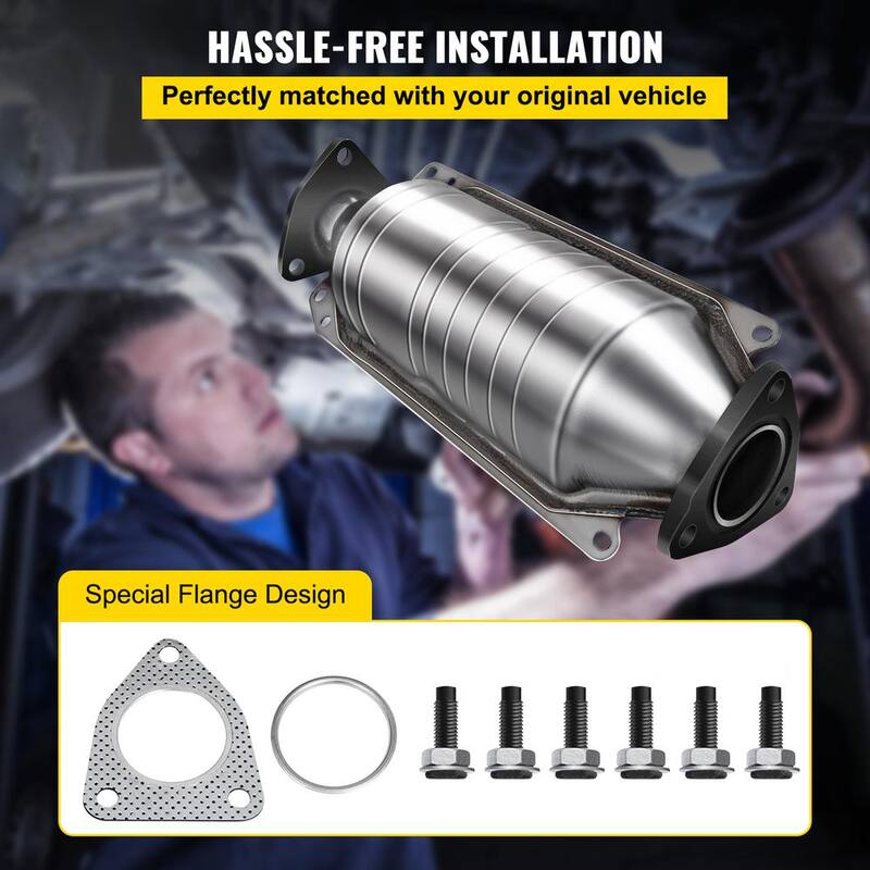 VEVOR Catalytic Converter Direct-Fit Cat Exhaust Converter Pipe Stainless Steel w/Gasket for 98 to 02 Honda Accord 2.3 L OBD - SYCHQ98-02BTYG001V0