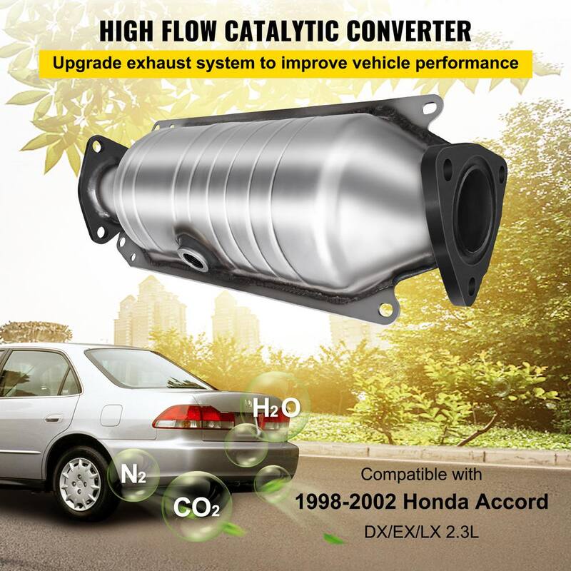 VEVOR Catalytic Converter Direct-Fit Cat Exhaust Converter Pipe Stainless Steel w/Gasket for 98 to 02 Honda Accord 2.3 L OBD - SYCHQ98-02BTYG001V0