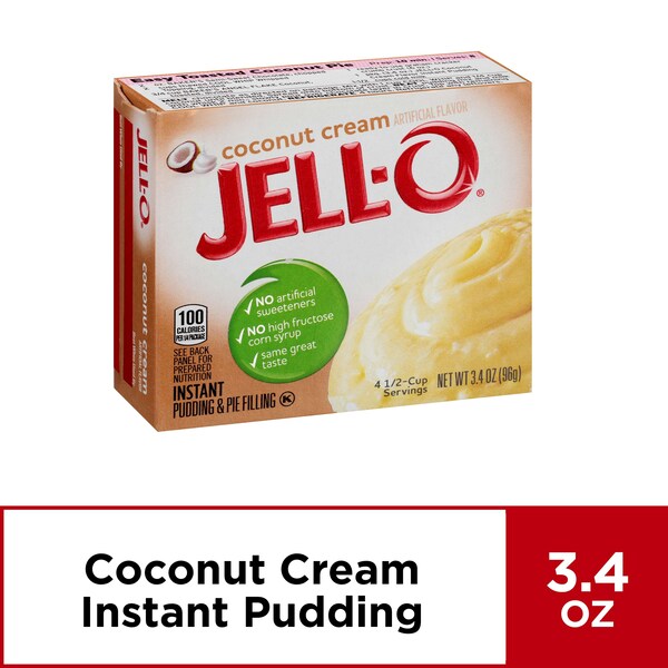 Gelatina Jell-O instantánea de coco 3.4 oz., paquete de 24 - 10043000204372