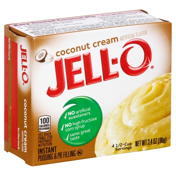 Gelatina Jell-O instantánea de coco 3.4 oz., paquete de 24 - 10043000204372