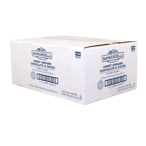 Ghirardelli Ghirardelli Chocolate dulce en polvo de cacao en lata de 3 libras, paquete de 6 - 62023