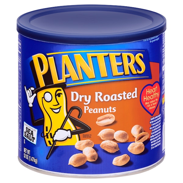 Maníes salados tostados al seco de Planters en lata de 52 oz., paquete de 6 - 10029000073309