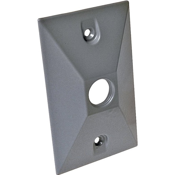 Hubbell Cluster Cover, 4-19/32 in L, 2-27/32 in W, Rectangular, Zinc, Gray, Powder-Coated - 5186-0