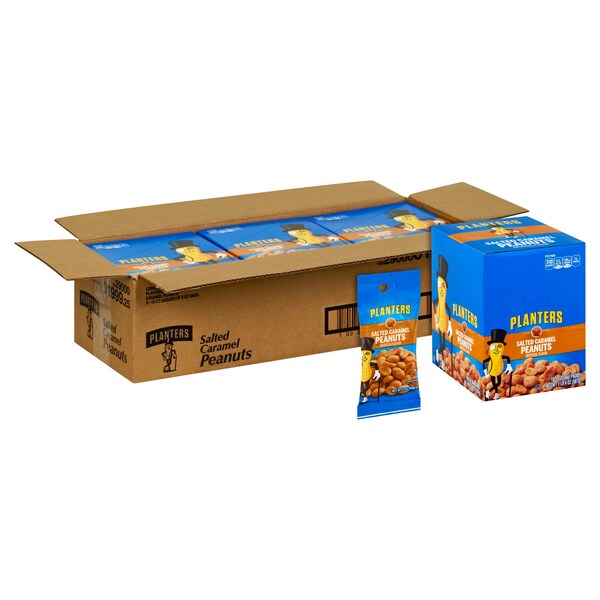 Planters Tubo de Cacahuate Cubierto con Caramelo Salado de 2 oz, Paquete de 30 - 10029000019994