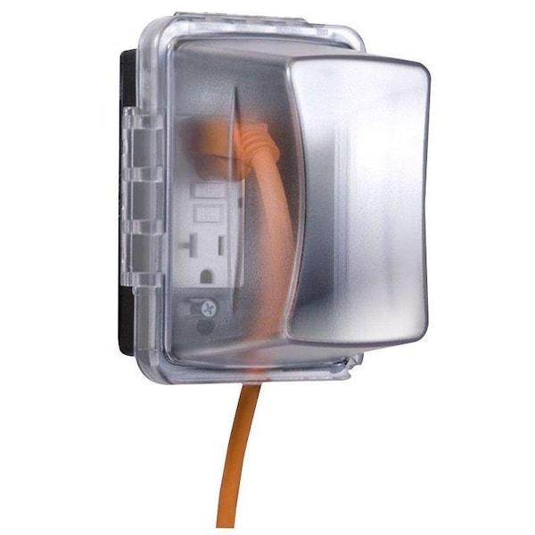 Hubbell Taymac Electrical Box Cover, 4 in W, 1-Gang, Polycarbonate, Clear - MM710C
