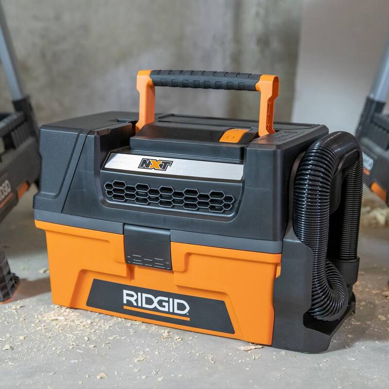 RIDGID 3 Gallon 5.0 Peak HP NXT Shop Vac Wet Dry Vacuum with Fine Dust Filter, Expandable Hose and Accessory Attachments - HD0300