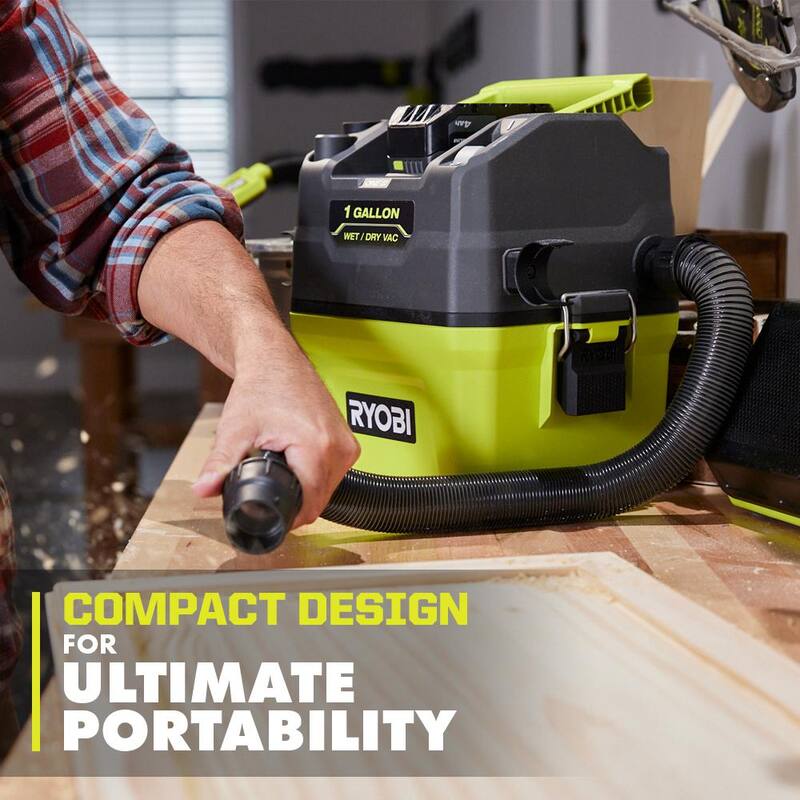 RYOBI ONE+ 18V Cordless 1 Gal. Wet/Dry Vacuum (Tool Only) - PCL733B