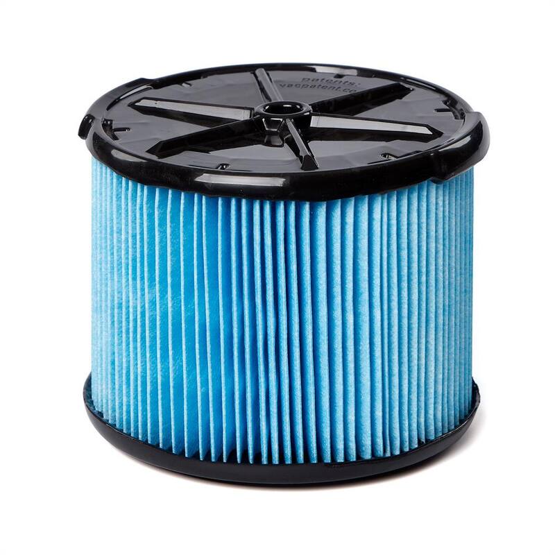 RIDGID Fine Dust Pleated Paper Wet Dry Vacuum Shop Vac Filter Replacement for Most 3-4.5 Gallon RIDGID Shop Vacs (1-Pack) - VF3500
