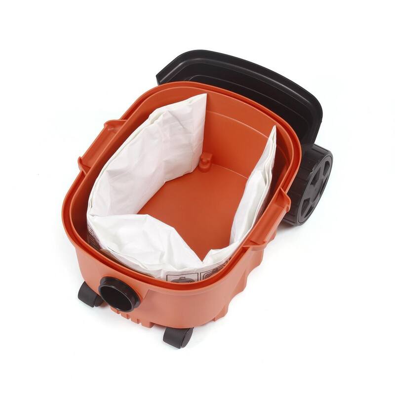 RIDGID 4 Gallon 5.0 Peak HP Portable Shop Vac Wet Dry Vacuum with Fine Dust Filter, Hose, Accessories and Car Cleaning Kit - WD4070C