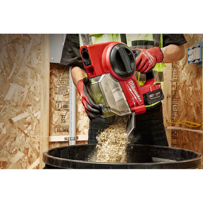 Milwaukee M18 FUEL 18-Volt Lithium-Ion Brushless 0.25 Gal. Cordless Jobsite Wet/Dry Vacuum (Vacuum-Only) - 0940-20
