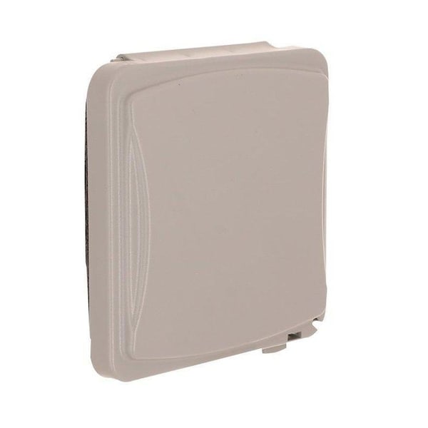 Hubbell Taymac Weatherproof Flip Cover, 3.1 in L, 4.08 in W, 2-Gang, Polycarbonate, Gray - MM1410G