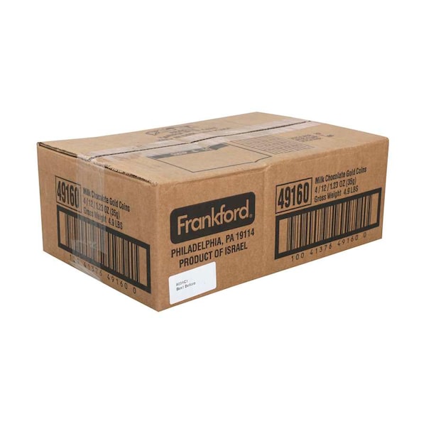 Monedas de chocolate con leche Frankford Candy de 1.23 oz, paquete de 48 - 49160