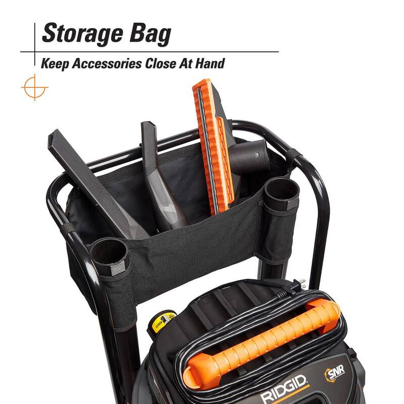 RIDGID 16 Gallon 6.5 Peak HP Stainless Steel Shop Vac Wet Dry Vacuum with Fine Dust Filter, Hose and Accessory Attachments - WD1956
